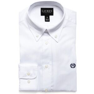 Ralph Lauren Big Boys white long sleeve dress shirt tuxedo shirt size 12r